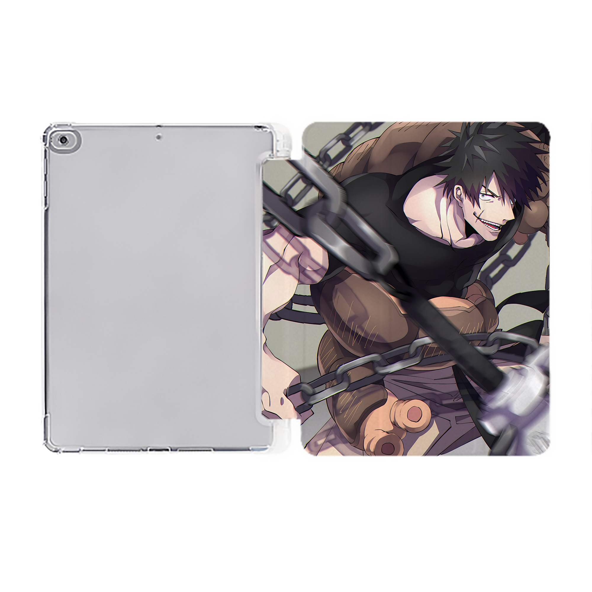 （画像用） 呪術廻戦 Jujutsu Kaisen IPad ケース ペン収納付き 三つ折りスタンド PUレザー×シリコン 対応機種9.5/10.5/10.9インチ